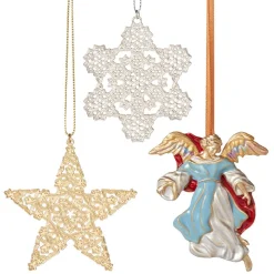 The Met Store Ornaments*2024 Star, Snowflake, and Angel Tree Ornament Set