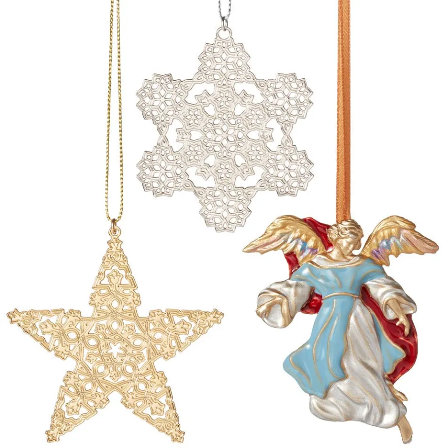The Met Store Ornaments*2024 Star, Snowflake, and Angel Tree Ornament Set