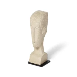 The Met Store Sculpture*Amedeo Modigliani: Medium Stone Tête Sculpture