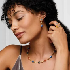 The Met Store Jewelry Sets*Ancient Gems Multistone Statement Necklace and Triple-Drop Lapis Earrings Set