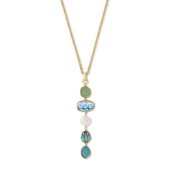 The Met Store Necklaces*Ancient Mixed Motifs Glass Pendant Drop Necklace