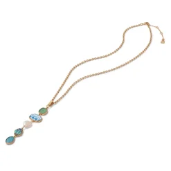 The Met Store Necklaces*Ancient Mixed Motifs Glass Pendant Drop Necklace