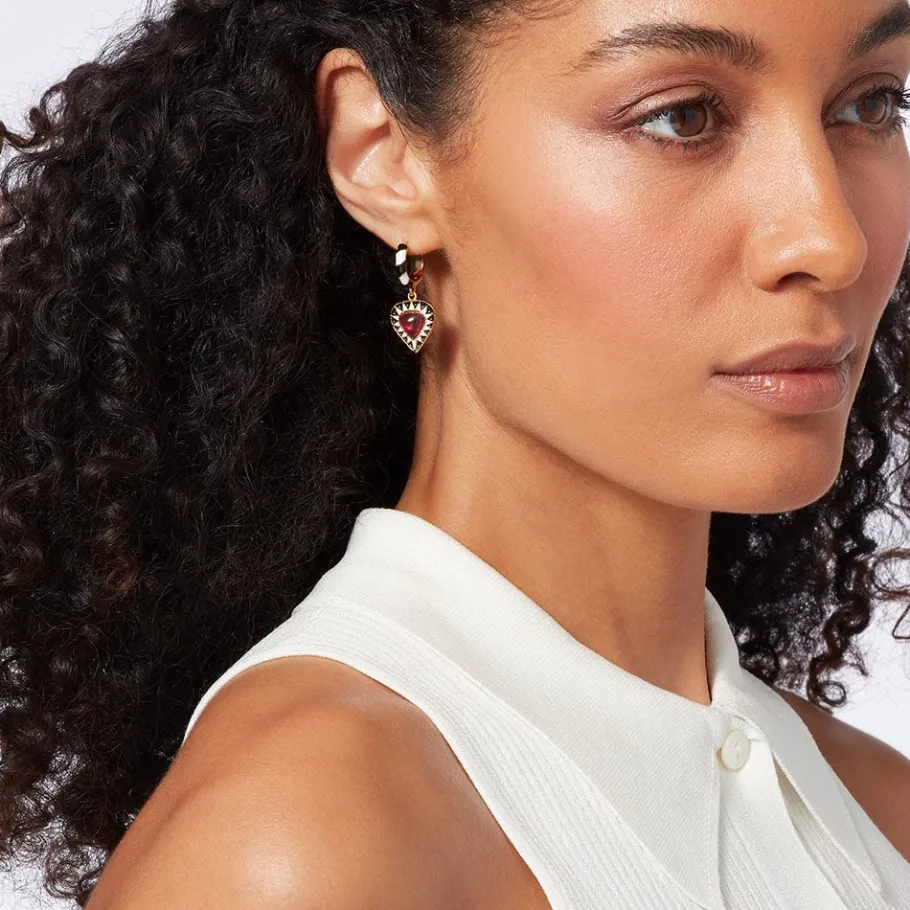 The Met Store Earrings*Atef Crown Huggie Charm Earrings