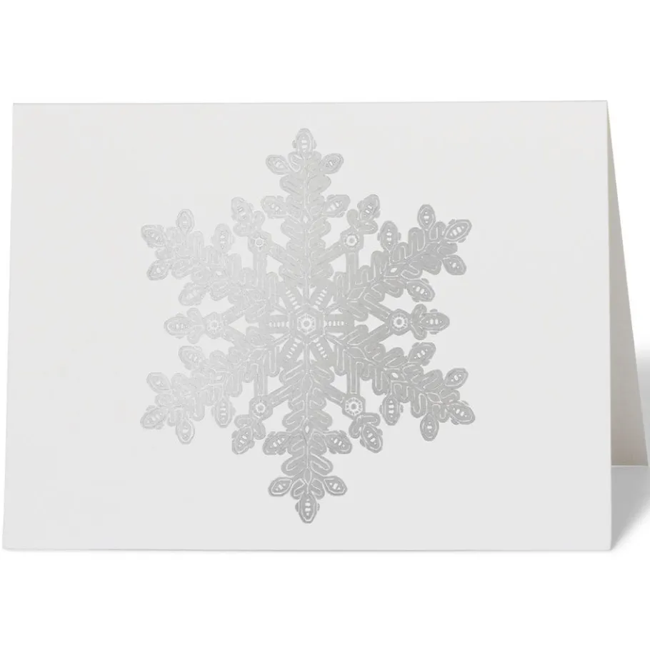 The Met Store Holiday Cards*Bentley: Snow Crystal Fine Holiday Cards with Lined Envelopes and Foil Seals