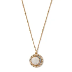 The Met Store Necklaces*Celestial Symbols Carved Mother-of-Pearl Pendant Necklace