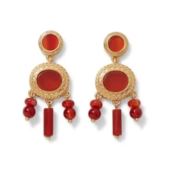 The Met Store Earrings*Classical Carnelian Chandelier Earrings