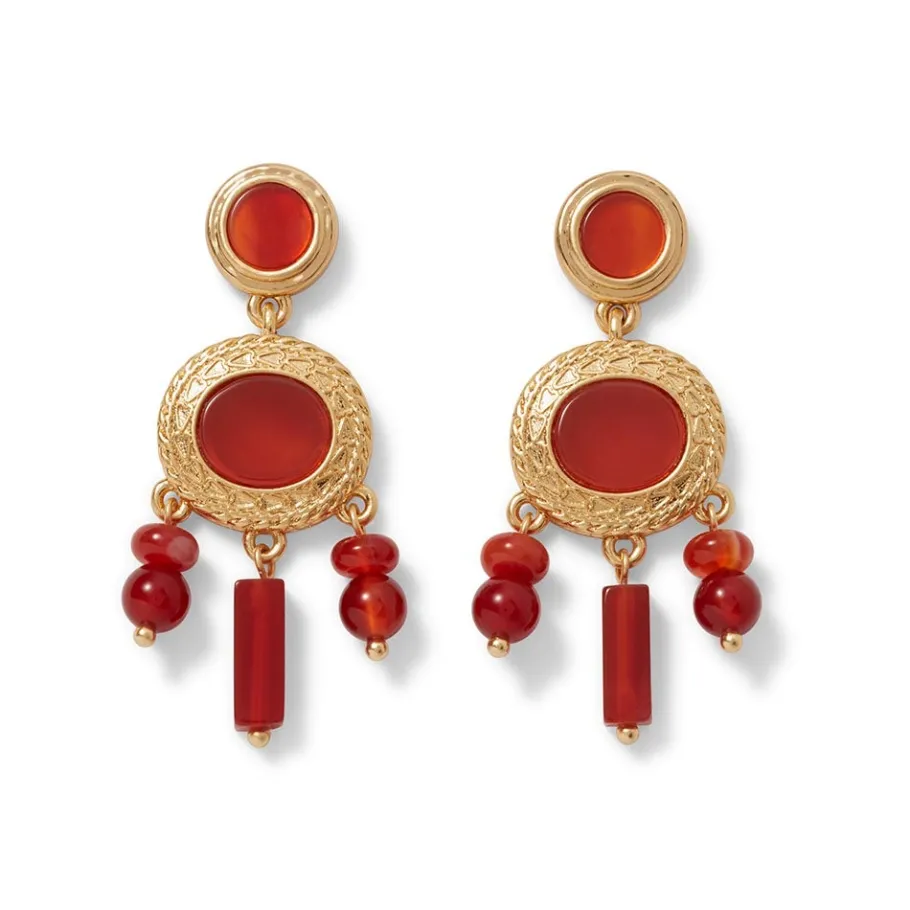 The Met Store Earrings*Classical Carnelian Chandelier Earrings