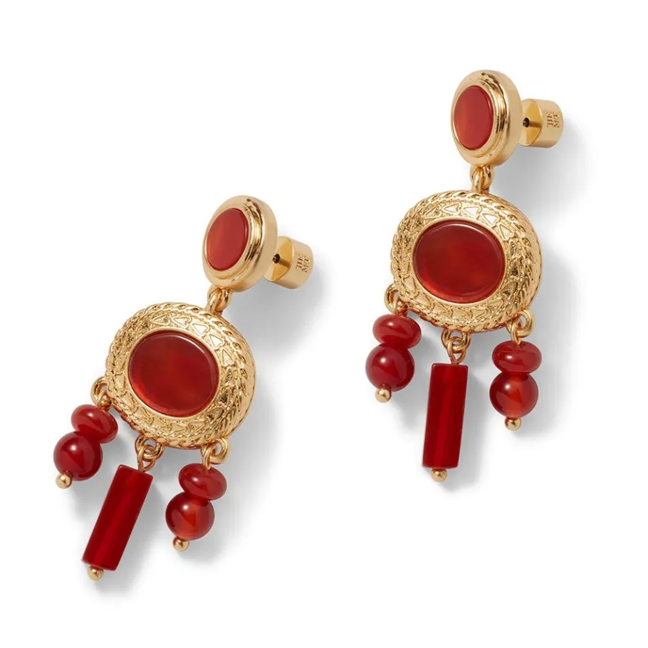 The Met Store Earrings*Classical Carnelian Chandelier Earrings