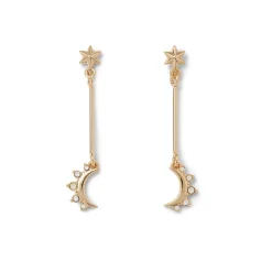The Met Store Earrings*Crescent Moon Drop Earrings