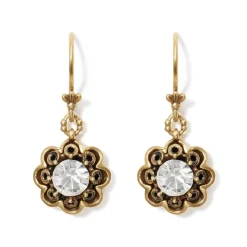 The Met Store Earrings*Crystal Rosette Drop Earrings