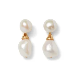 The Met Store Earrings*Cypriot Twist Pearl Double-Drop Earrings
