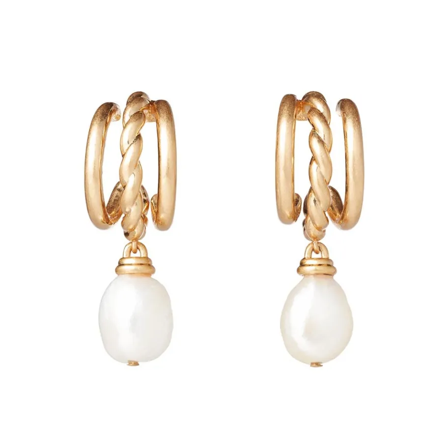 The Met Store Jewelry Sets*Cypriot Twist Pearl Necklace and Triple-Hoop Earrings Set