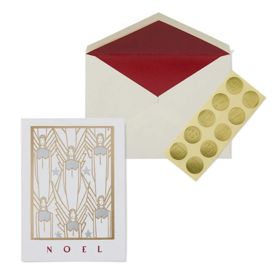 The Met Store Holiday Cards*Drevenstedt: Noel Fine Holiday Cards with Lined Envelopes and Foil Seals