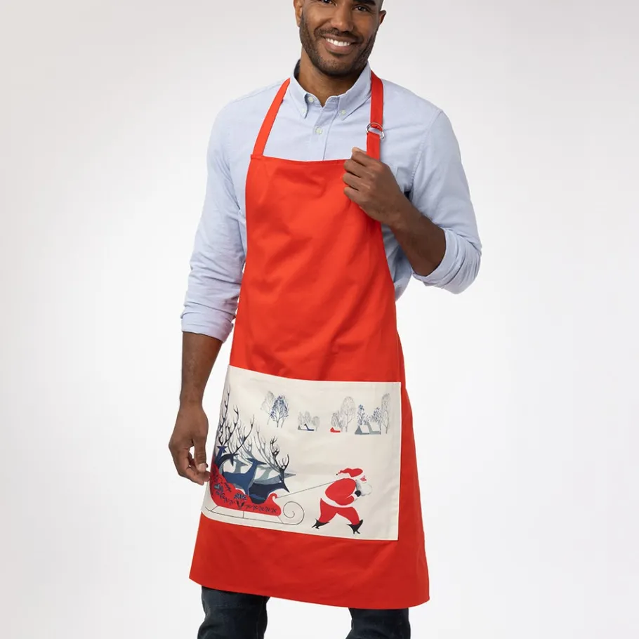 The Met Store Tableware*Earle Santa and Deer Apron with Pocket