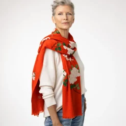 The Met Store Scarves & Wraps*Edo Blossoms and Butterflies Embroidered Shawl