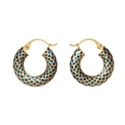 The Met Store Earrings*Egyptian Feather Hoop Earrings