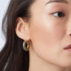 The Met Store Earrings*Egyptian Feather Hoop Earrings