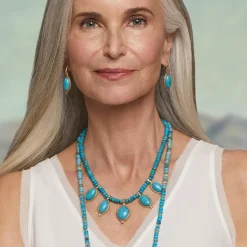 The Met Store Earrings*Egyptian Hathor Turquoise Drop Earrings