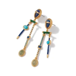 The Met Store Earrings*Egyptian Heart Scarab Chandelier Earrings