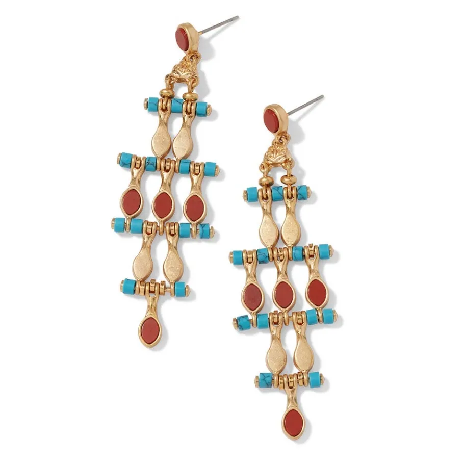 The Met Store Earrings*Egyptian Nefer Amulet Chandelier Earrings