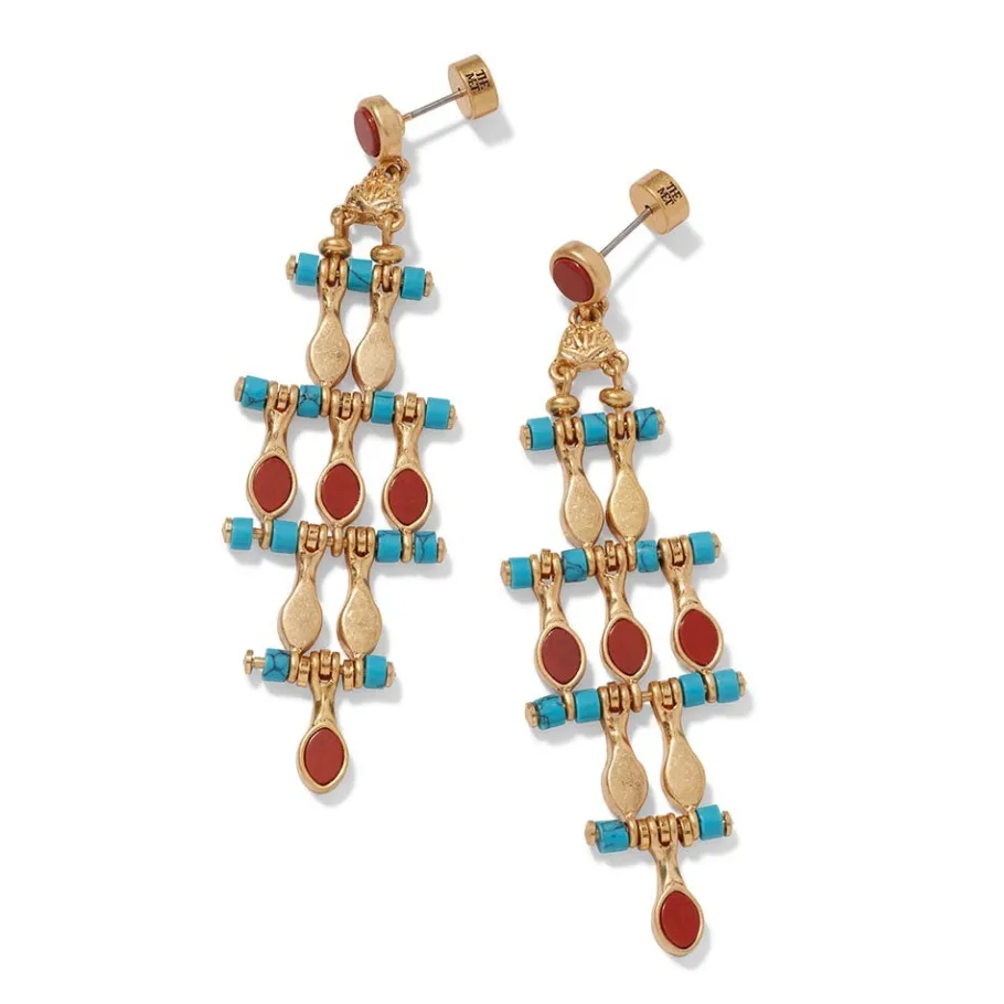 The Met Store Earrings*Egyptian Nefer Amulet Chandelier Earrings