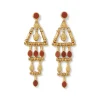 The Met Store Earrings*Egyptian Nefer Amulet Red Jasper Chandelier Earrings