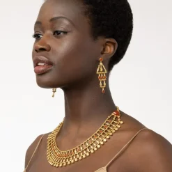 The Met Store Necklaces*Egyptian Nefer Amulet Red Jasper Collar Necklace