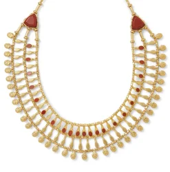 The Met Store Necklaces*Egyptian Nefer Amulet Red Jasper Collar Necklace