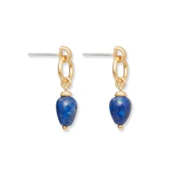 The Met Store Earrings*Etruscan Lapis Doorknocker Earrings