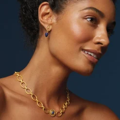 The Met Store Earrings*Etruscan Lapis Doorknocker Earrings