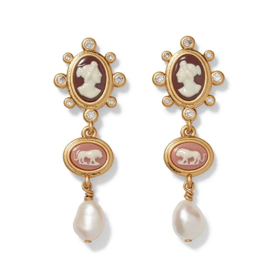The Met Store Earrings*European Cameo Drop Earrings