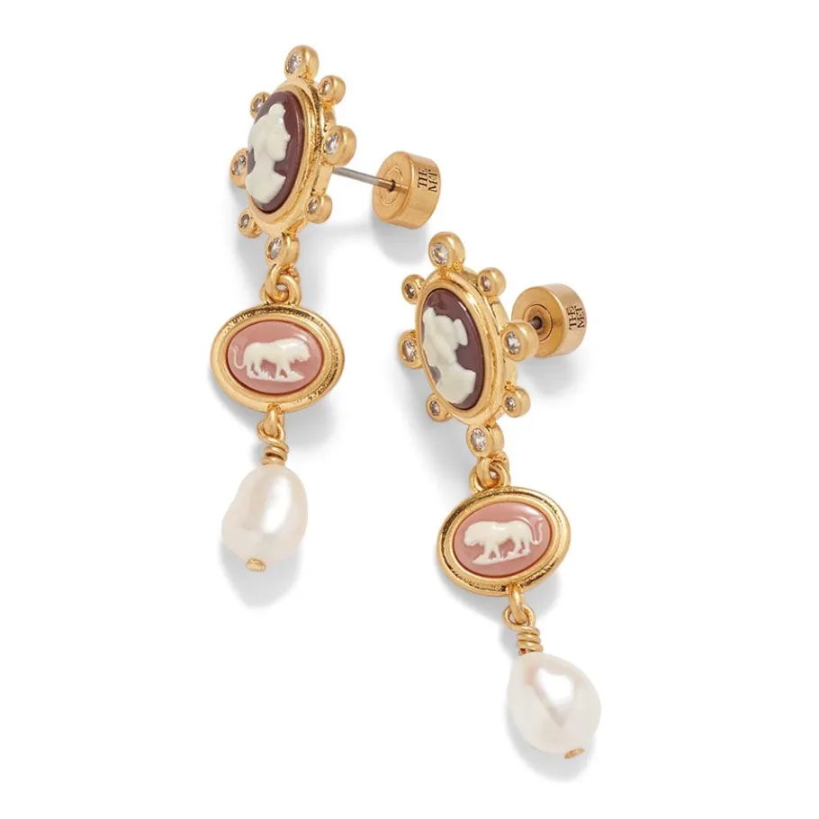 The Met Store Earrings*European Cameo Drop Earrings