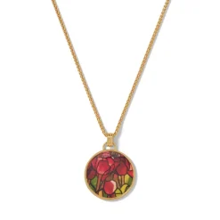 The Met Store Necklaces*Favrile Tulip Enamel Pendant Necklace