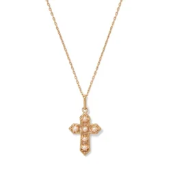 The Met Store Necklaces*Filipino Pearl Cross Pendant Necklace