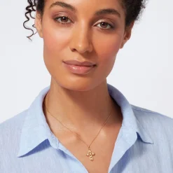 The Met Store Necklaces*Filipino Pearl Cross Pendant Necklace