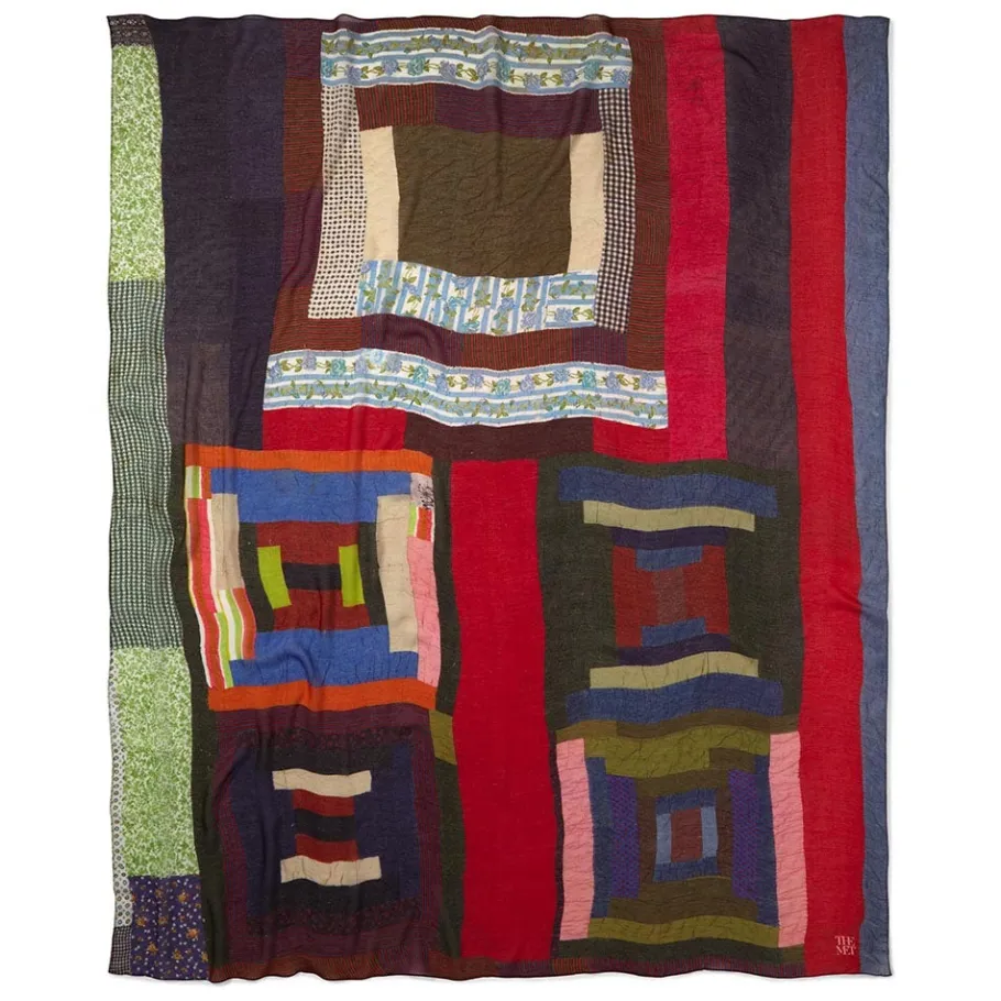 The Met Store Scarves & Wraps*Gee's Bend Pettway Quilt Design Oblong Silk Scarf