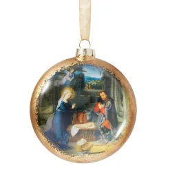 The Met Store Ornaments*Gerard David Nativity Scene Glass Disc Ornament