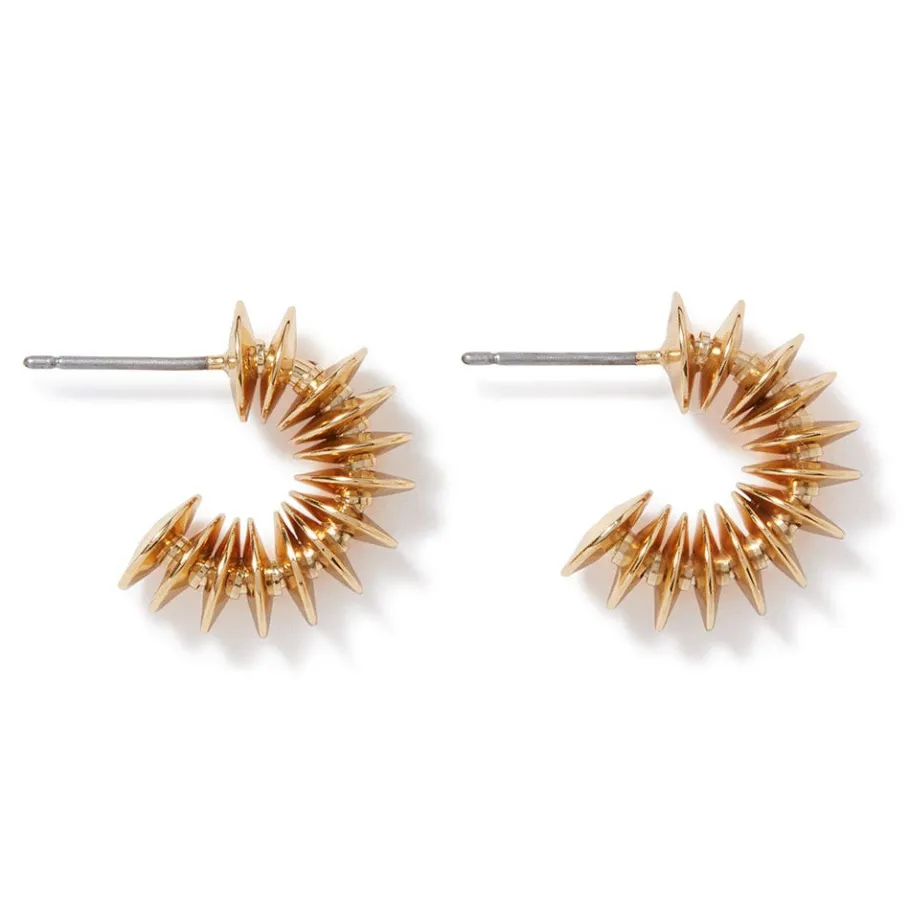 The Met Store Earrings*Golden Disc Huggie Earrings