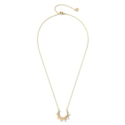 The Met Store Necklaces*Hammered Crescent Pearl Pendant Necklace