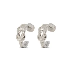 The Met Store Earrings*Herakles Knot Hoop Earrings