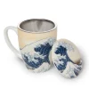 The Met Store Tableware*Hokusai Great Wave Covered Mug with Tea Infuser