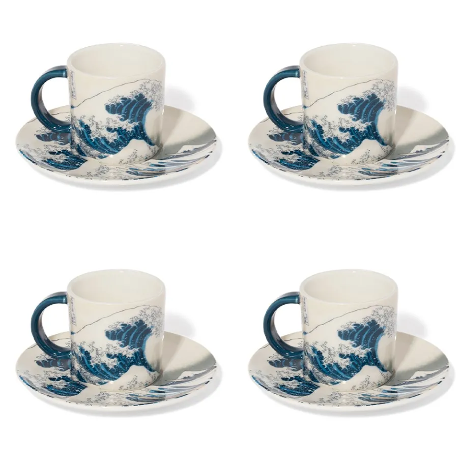 The Met Store Tableware*Hokusai Great Wave Espresso Cup and Saucer