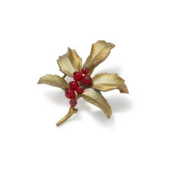 The Met Store Pins & Brooches*Holly Berry Jade Brooch