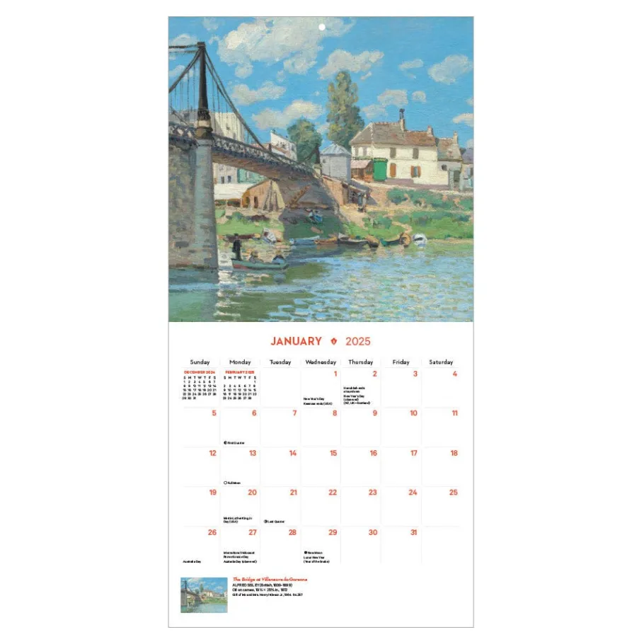 The Met Store Calendars*Impressionism and Post-Impressionism Mini Wall Calendar 2025