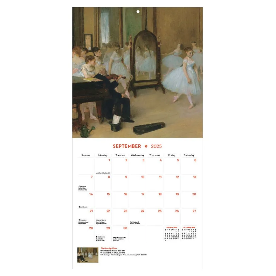 The Met Store Calendars*Impressionism and Post-Impressionism Mini Wall Calendar 2025