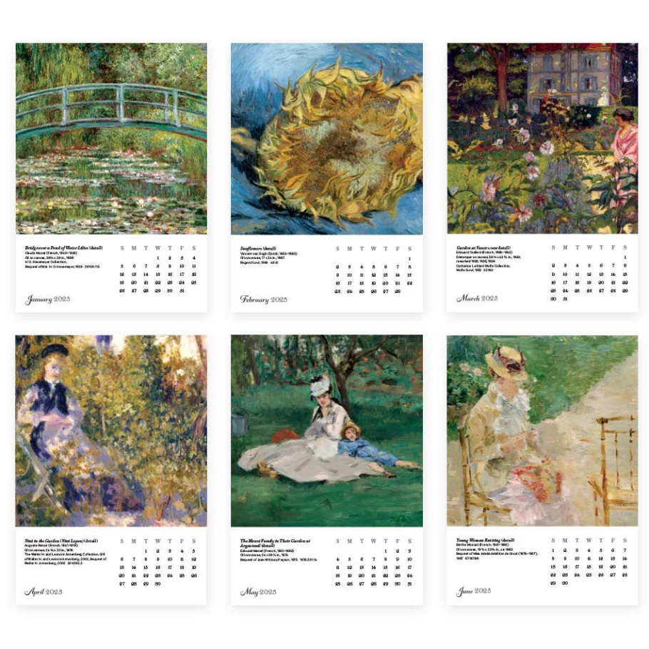 The Met Store Calendars*Impressionism Gardens Plexiglass Calendar Refill 2025