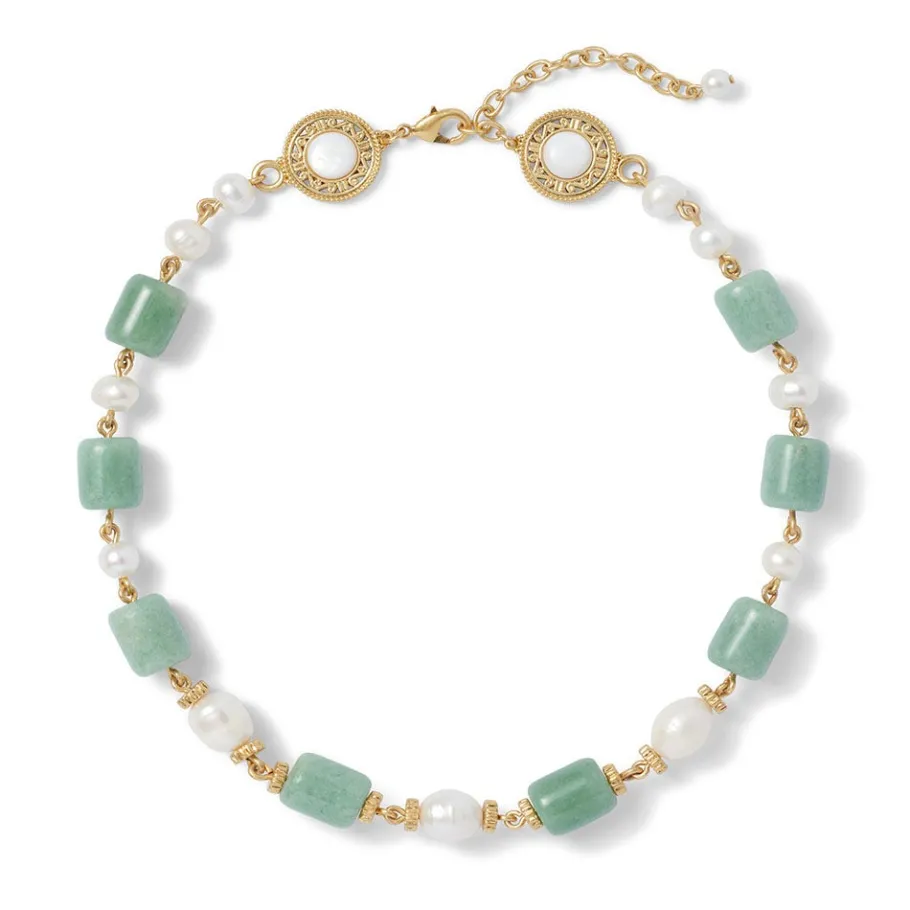 The Met Store Necklaces*Karavas Gems Large-Bead Aventurine and Pearl Necklace