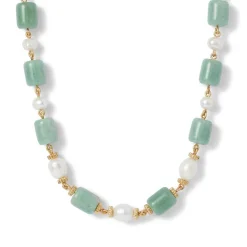 The Met Store Necklaces*Karavas Gems Large-Bead Aventurine and Pearl Necklace