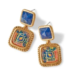 The Met Store Earrings*Kashan Carpet Square Drop Earrings