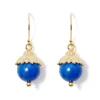 The Met Store Earrings*Lotus Bead Drop Earrings